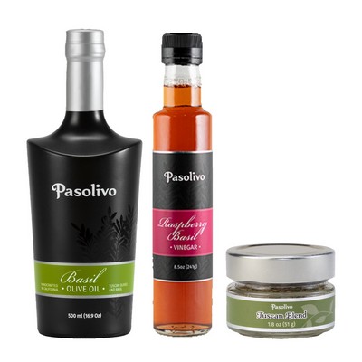 Basil Olive Oil, Raspberry Basil Vinegar & Tuscan Spice Blend