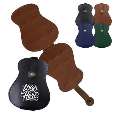 Pu Guitar Pick Pouch With Snap Button