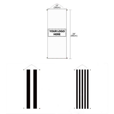 Custom Vertical Hanging Wall Banner (15" x 39")