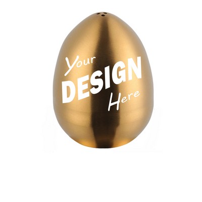 Egg-Shaped Stainless Steel Spice Jar