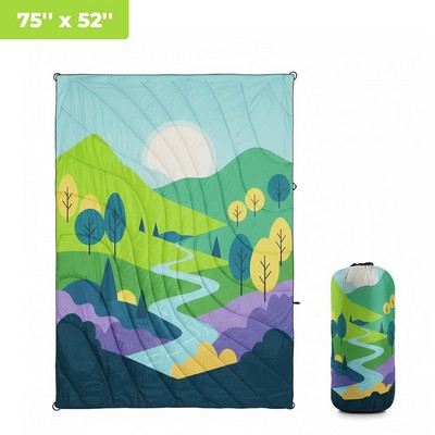 Packable Water-Resistant Puffy Camping Rug