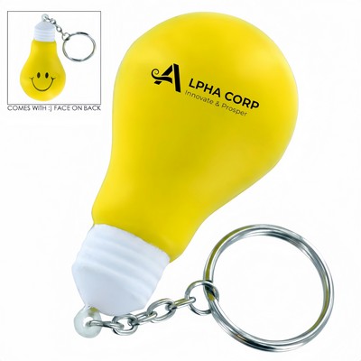 Smiley Face Stress Reliever key Ring