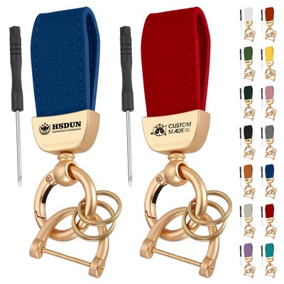 Zinc Alloy PU Keychain With Screwdriver Accessory (MOQ: 100pcs)