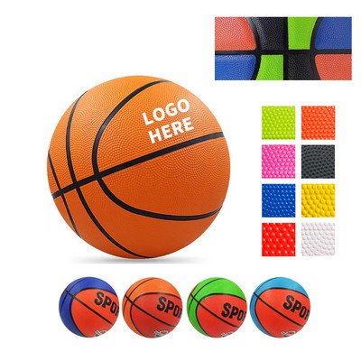 7" Durable Rubber Mini Basketball for Kids