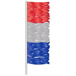 Metallic Fringe Strip Antenna Flag