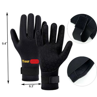 Anti-Slip Neoprene Diving Gloves with Adjustable Wrist Straps