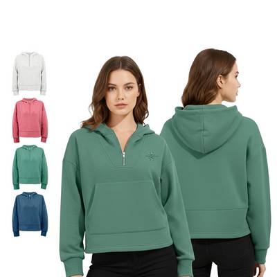 Women's Pre-Shrunk Quarter Zip Hoodie