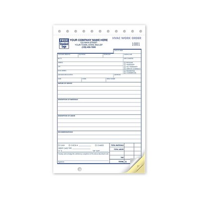 Work Orders - HVAC, Compact (3-Part)