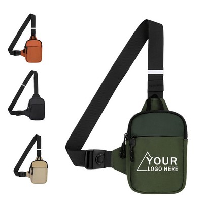Mini Crossbody Chest Bag Lightweight Nylon Carry