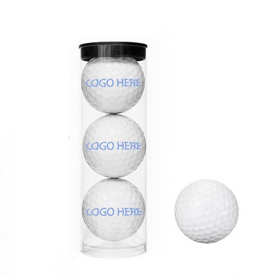 3 Pack Professional Golf Balls with Clear Tube
