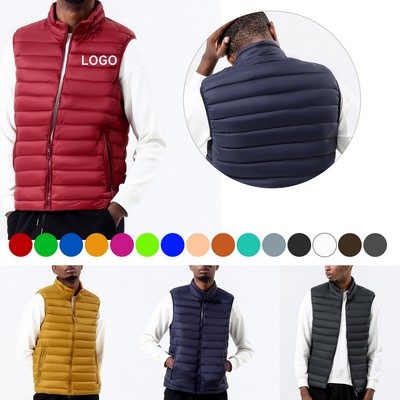 Mens Lightweight Water-Resistant Packable Puffer Vest