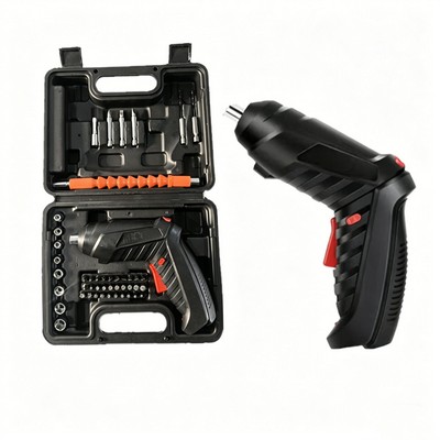 47-Piece Electric Screwdriver Set, USB Rechargeable Power Tool Kit with 46-Piece Accessory Set