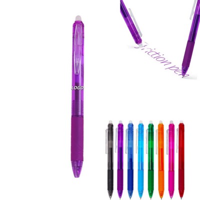 Retractable Erasable Gel Pen With Friction Eraser
