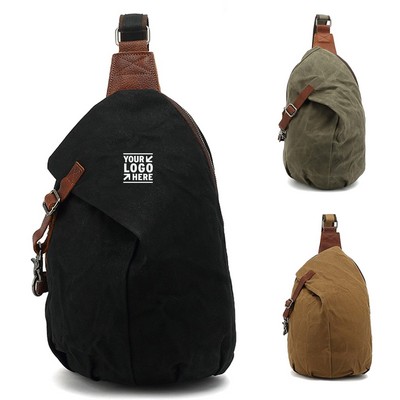 Men's Canvas Crossbody Sling Bag