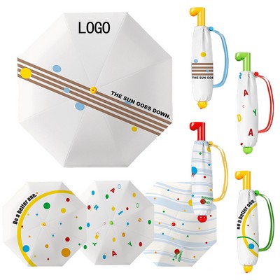 Custom Foldable UV Protection Sun & Rain Umbrella
