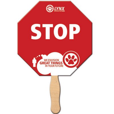 Stop Sign Hand Fan