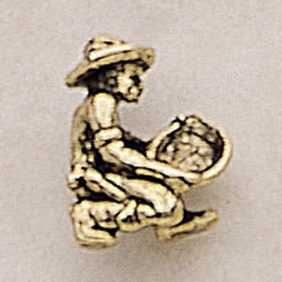 Gold Panner Marken Design Cast Lapel Pin (Up to 5/8")