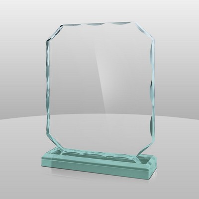 Vertical Mount Jade Green Glacial Ice Award II (9"x7"x2")