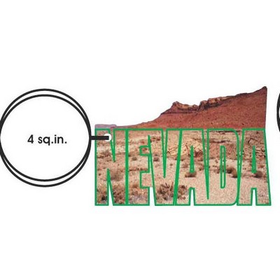 Nevada Desert Key Chain w/Clear Mirrored Back (4 Square Inch)