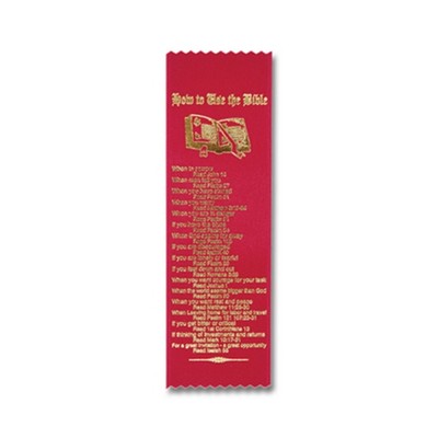 2½" x 8" Stock Ribbon "How to use the Bible" Bookmark