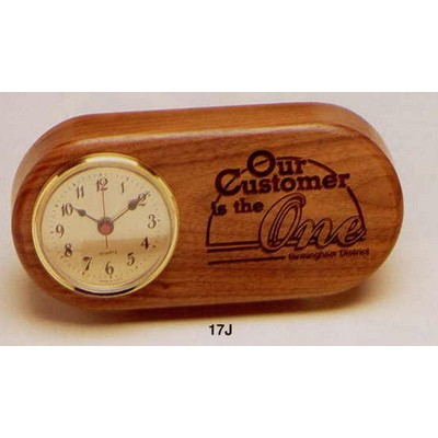 3-1/2"x7-1/2" Walnut Modern Desk Clock (17j)