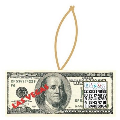 LV Bingo $100 Bill Ornament w/ Clear Mirrored Back (12 Square Inch)