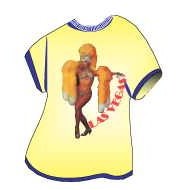 Showgirl in Yellow T-Shirt Lapel Pin