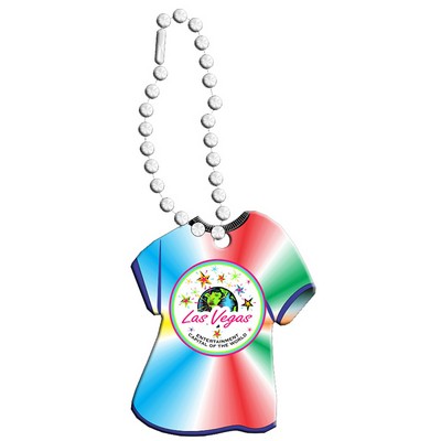 Las Vegas Chip T-Shirt Key Chain w/ Black Back (4 Square Inch)