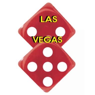 Las Vegas Dice Maxi Magnet (6 Square Inch)