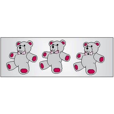 Teddy Bear Panoramic Metal Photo Magnet (1 5/8"x4 5/8")