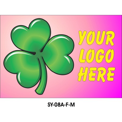 Shamrock Rectangle Metal Photo Magnet (2"x3")