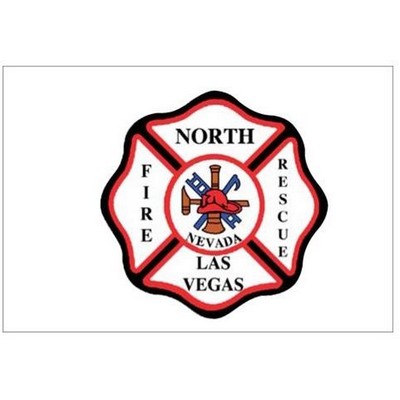 Fire Rescue Badge Rectangle Badge w/ Bar Pin (2"x3")