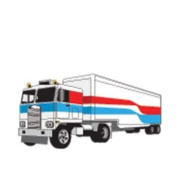 Semi Truck Executive Magnet w/ Full Magnetic Back (4 Square Inch)