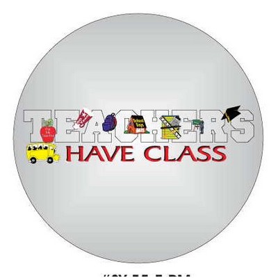 Teacher's Have Class Round Metal Photo Magnet (2 1/2")
