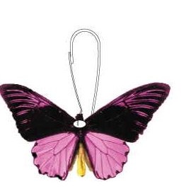 Black & Purple Butterfly Zipper Pull