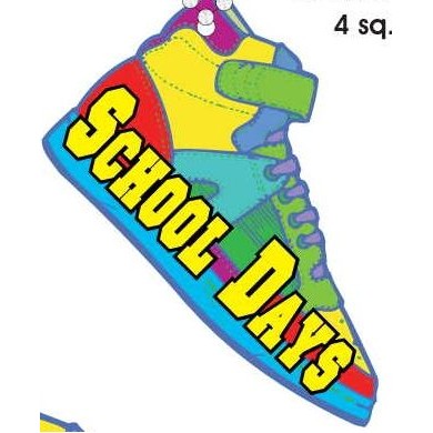 School Days Shoe Promotional Key Chain w/ Black Back (4 Square Inch)