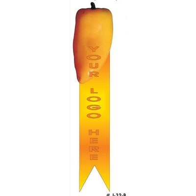 Yellow Chili Pepper Bookmark w/ Black Back