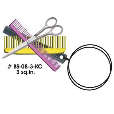 Beautician Combo Keychain w/Mirrored Back (2 Square Inch)