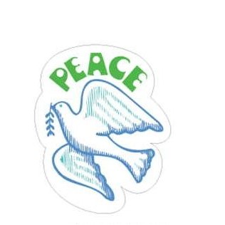 Peace Dove Executive Magnet w/ Full Magnetic Back (6 Square Inch)