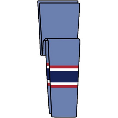 Atlanta Pro Series Blue Socks w/Red & White Stripes