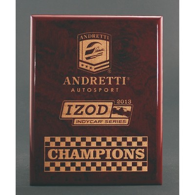 Rosewood Piano Finish Lasered Plaque - 10.5"x13"