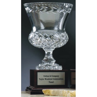 9" Hand Crafted Crystal Championship Trophy