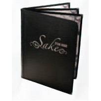 Chelsea Quad Booklet/6 View Menu Jacket w/Solid Back Panel (Holds 5 1/2"x8 1/2" Inserts)