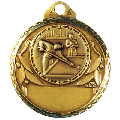 Stock Diamond Struck 2" Medal- Billiards