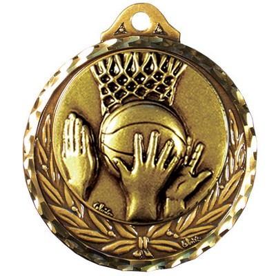 Stock Diamond Struck Medal (Basketball General) 2 3/4"
