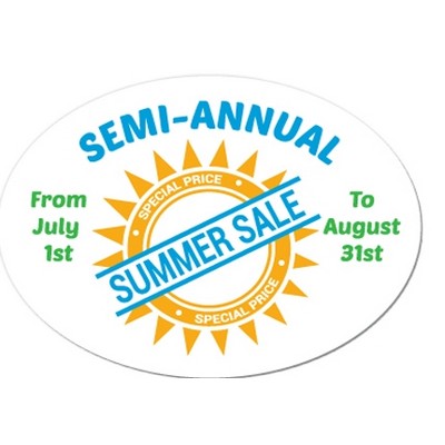 Static Cling Labels - Die Cut Oval