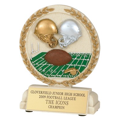 Football Stone Resin Trophy (5 ½" x 4 ½")