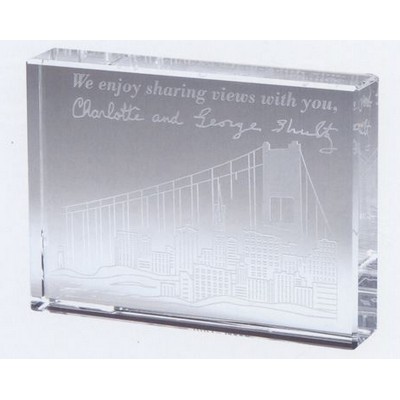 Jade Glass Flat Edge Paperweight