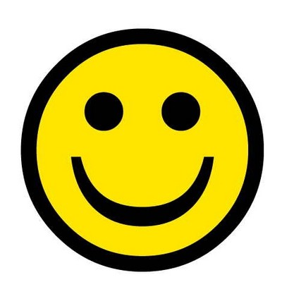 Smiley Face Magnet w/ Full Magnetic Back (10 Square Inch)