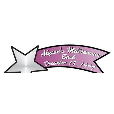 Star Banner Executive Magnet w/ Full Magnetic Back (10 Square Inch)